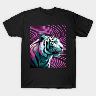 RARE WHITE TIGER BENGAL NEON COLORS T-Shirt